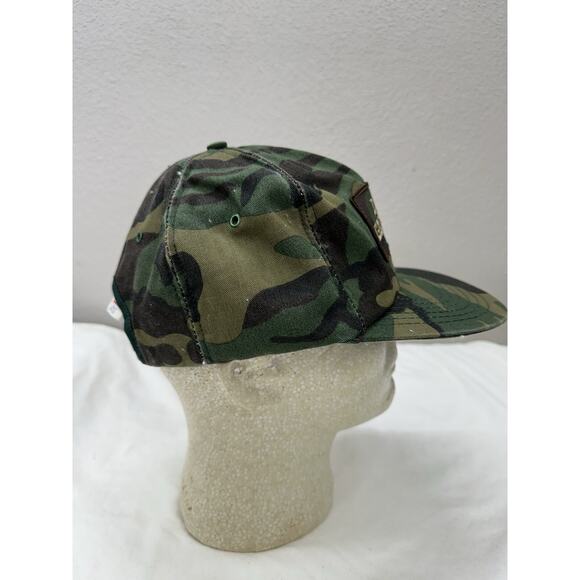 Levi Garrett Chewing Tabacco Snapback Hat Green Camo Patch Logo Vintage USA Made - Picture 7 of 8